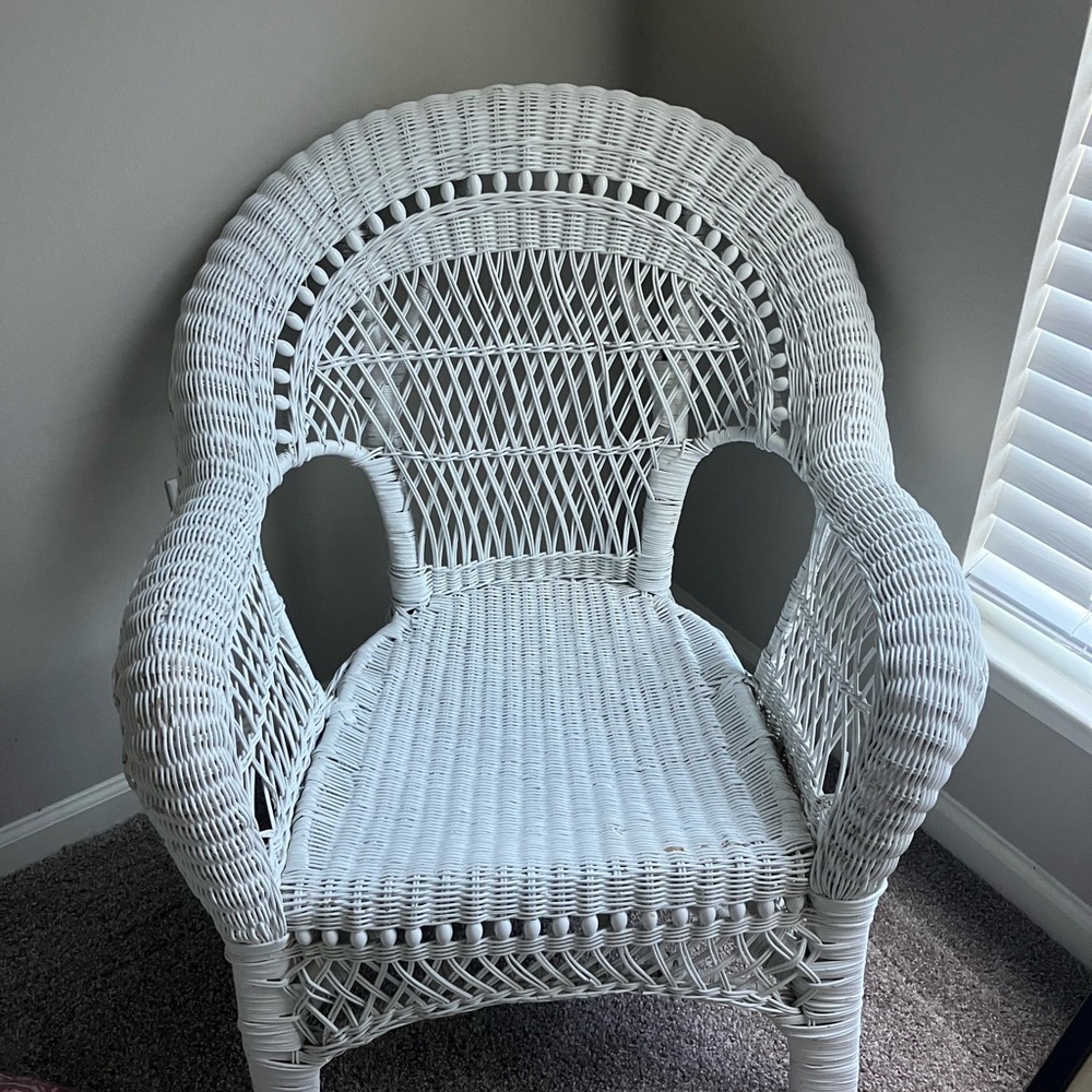 White Wicker Chair